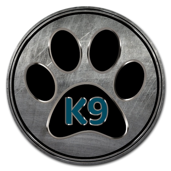 Signmission Paw Circle Vinyl Laminated Decal D-36-CIR-Paw k9 - main